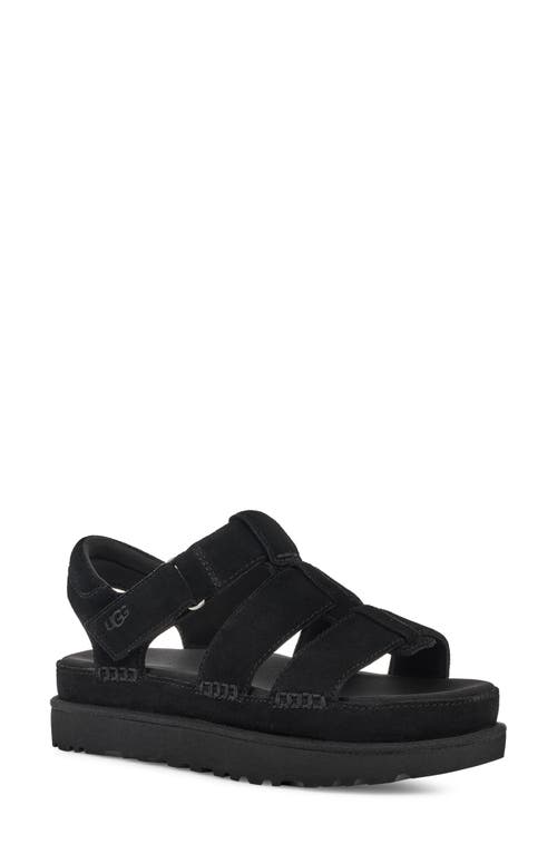 UGG(r) Goldenstar Strappy Platform Sandal in Black