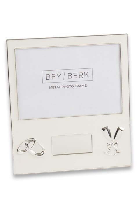  Bey-Berk D261N Silver Business Card Case with Gold