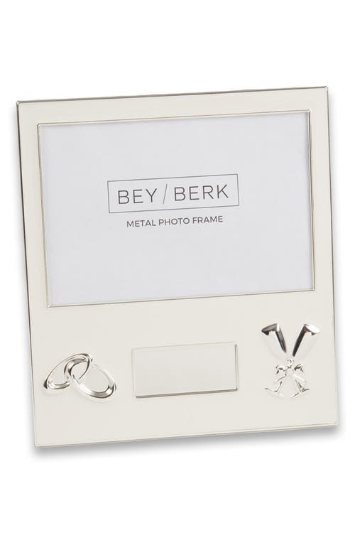 Bey-Berk Wedding 4 x 6-Inch Picture Frame in Silver at Nordstrom