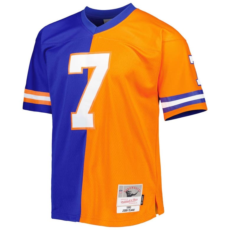 Men's Mitchell & Ness John Elway Orange Denver Broncos Legacy Replica Jersey