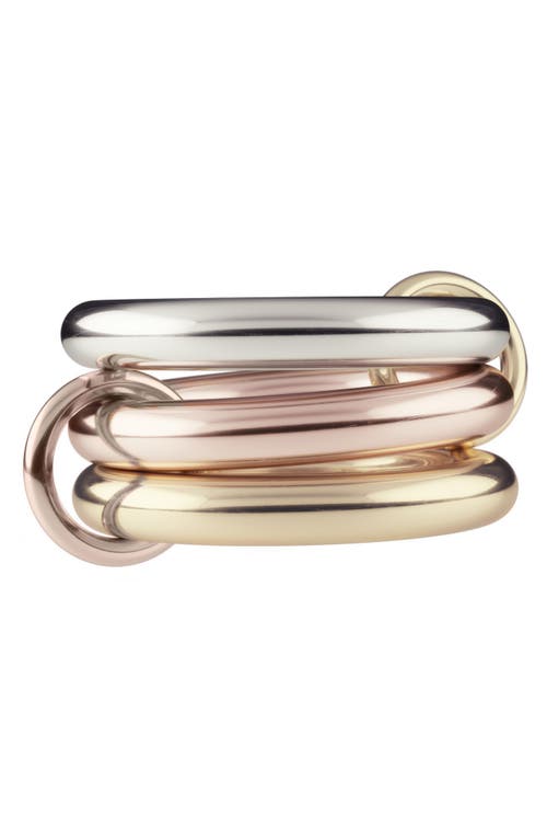 Spinelli Kilcollin Mercury Mixed Metal Linked Ring in Silver/Yellow Gold/Rose Gold at Nordstrom, Size 7