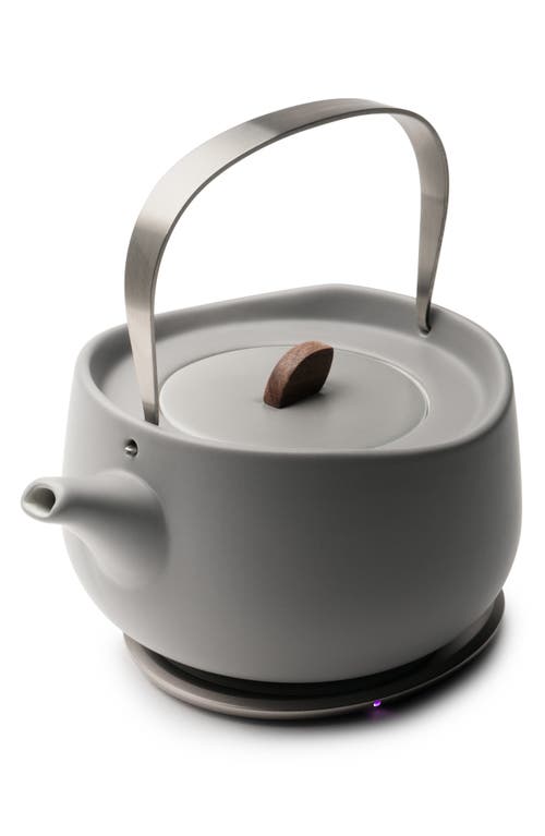 Ohom Leiph Self-heating Teapot Set In Soft Gray