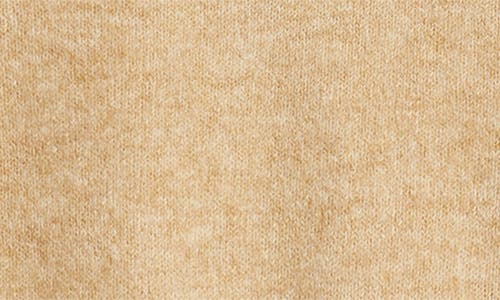 Cece Imitation Pearl Button Polo Sweater In Latte Heather Beige