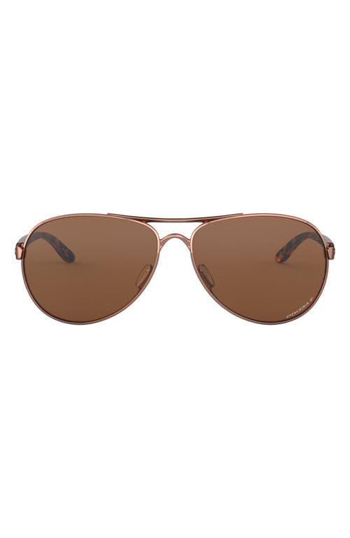 Oakley 59mm Polarized Aviator Sunglasses In Brown