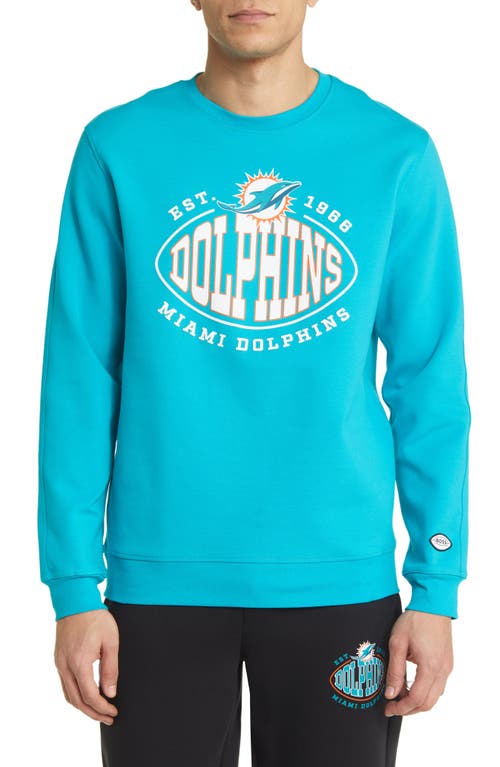 BOSS x NFL Crewneck Sweatshirt Miami Dolphins Open Green at Nordstrom,