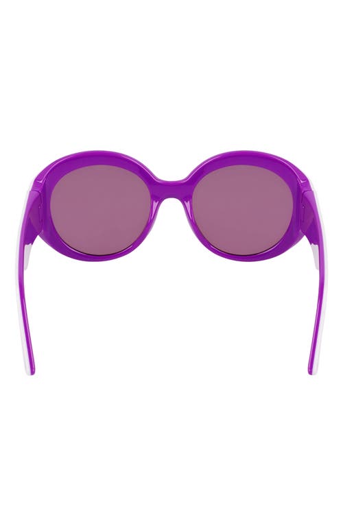 Longchamp Heritage 53mm Oval Sunglasses In Purple