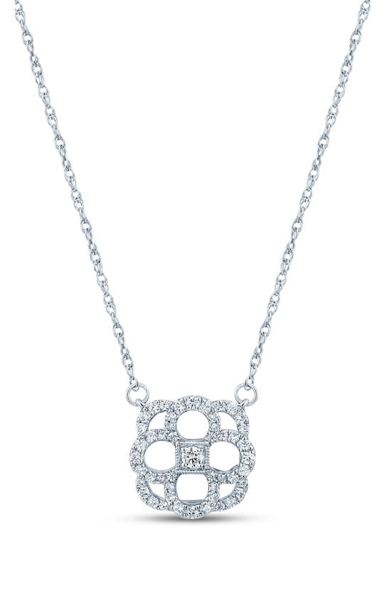 Shop Zac Posen Truly  Diamond Medallion Pendant Necklace In White