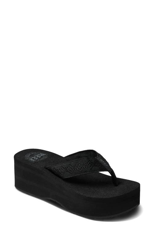 Reef Sandy Platform Flip Flop In Black