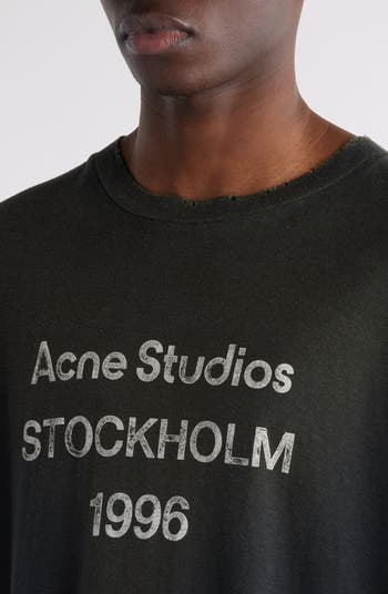 Acne Studios Edden 1996 Distressed Logo Graphic T-Shirt Acne Studios Edden 1996 Distressed Logo Graphic T-Shirt