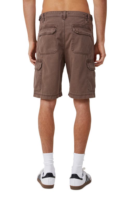 Shop Cotton On Tactical Cotton Cargo Shorts In Vintage Dark Brown