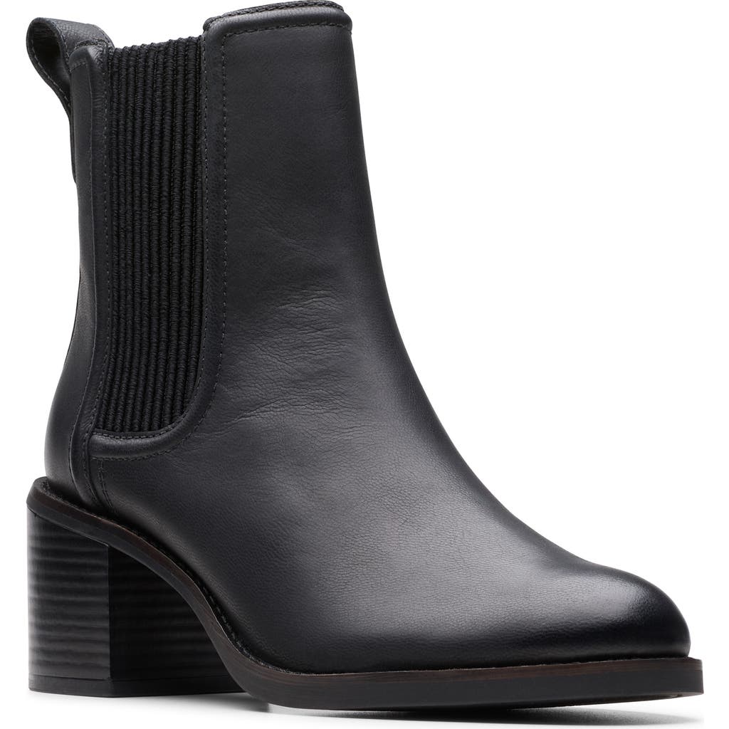 Clarksr Clarks(r) Chamberly Top Chelsea Boot In Black Leather