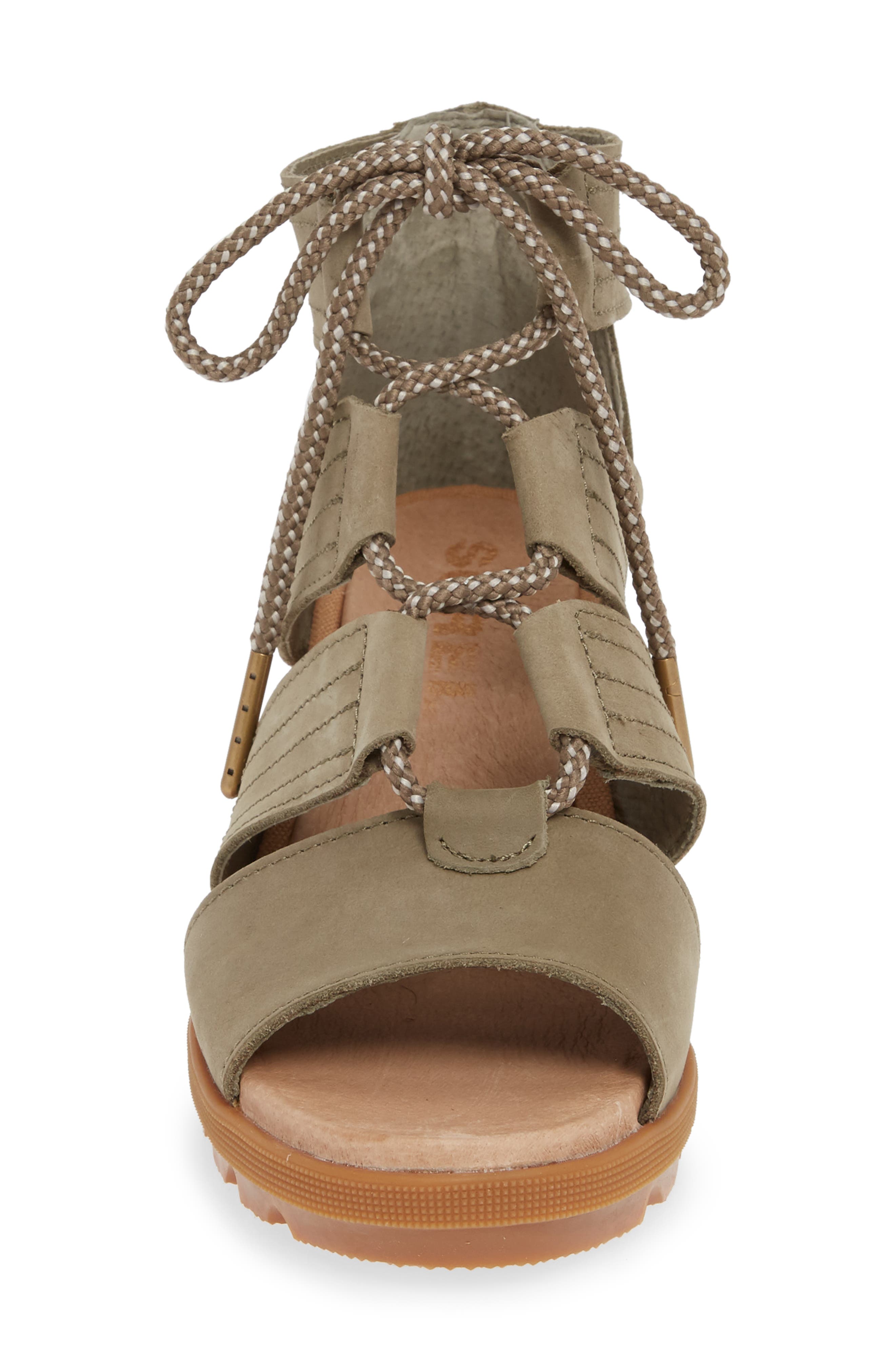 joanie lace up wedge sandal