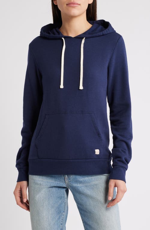 Marine Layer Cotton Blend Hoodie in True Navy 