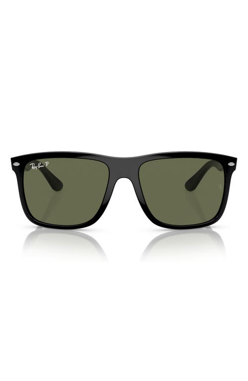 Ray-Ban 57mm Polarized Square Sunglasses in Black at Nordstrom