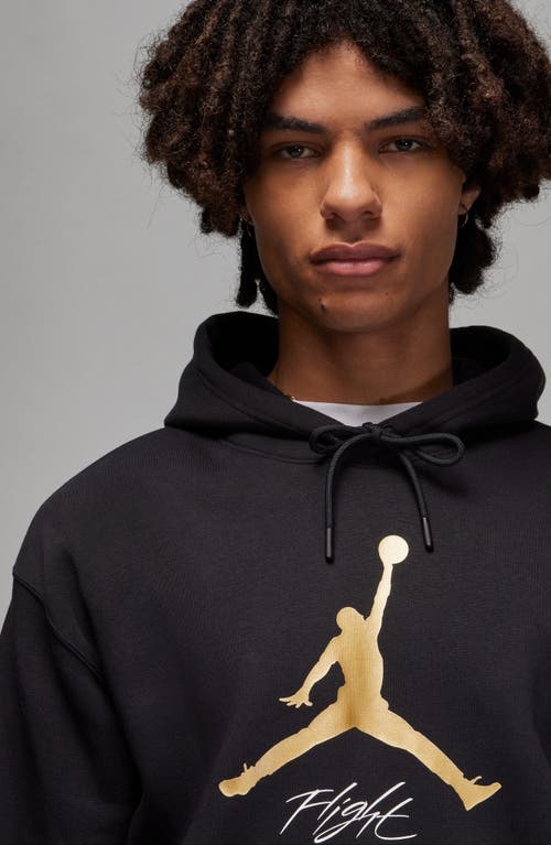 Shop Jordan Baseline Oversize Hoodie In Black/gold