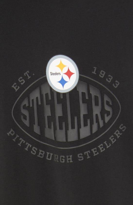 Shop Hugo Boss Boss X Nfl Tackle Graphic T-shirt In Pittsburgh Steelers Black