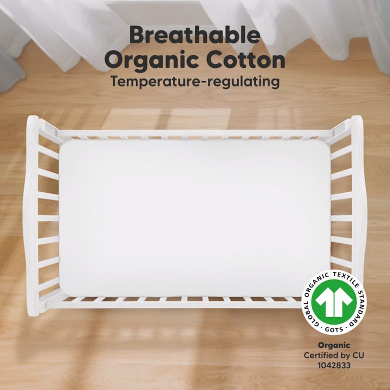 Shop Keababies Soothe Fitted Crib Sheet In Soft White