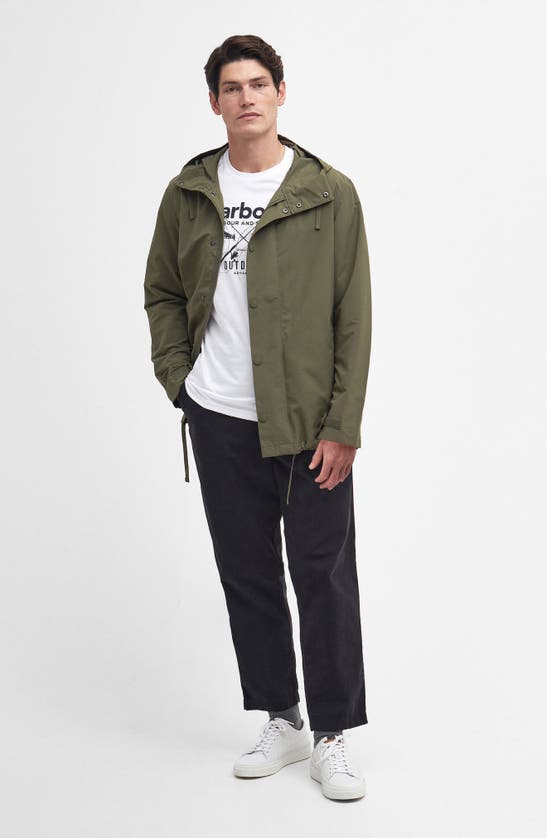 Shop Barbour Quay Water Resistant Jacket In Pale Sage