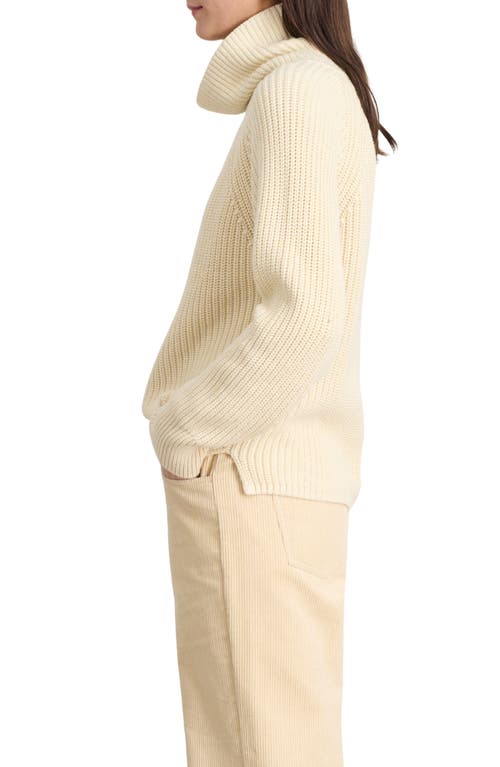 Shop Alex Mill Chelsea Cotton & Cashmere Turtleneck Sweater In Ivory