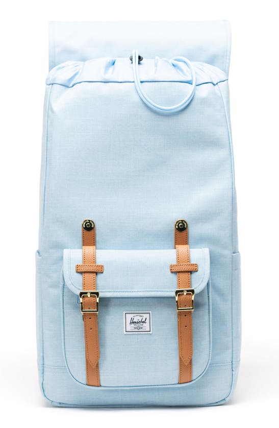 Shop Herschel Supply Co Little America Backpack In Blue Bell Crosshatch