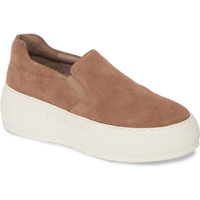 Jslides Cleo Platform Slip-On Sneaker- Brown