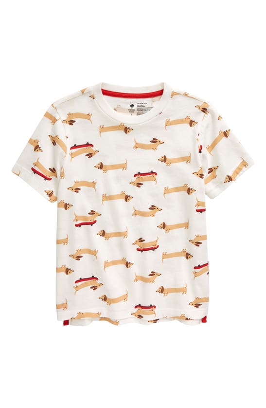 Shop Tucker + Tate Kids' Print T-shirt In White Snow Wiener Dogs