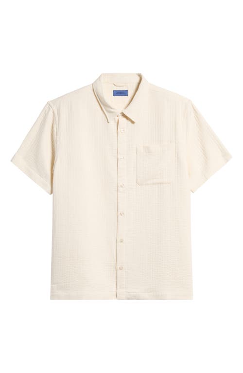 Saturdays Surf Nyc Saturdays Nyc Bruce Double Layer Seersucker Short Sleeve Button-up Shirt In Ivory