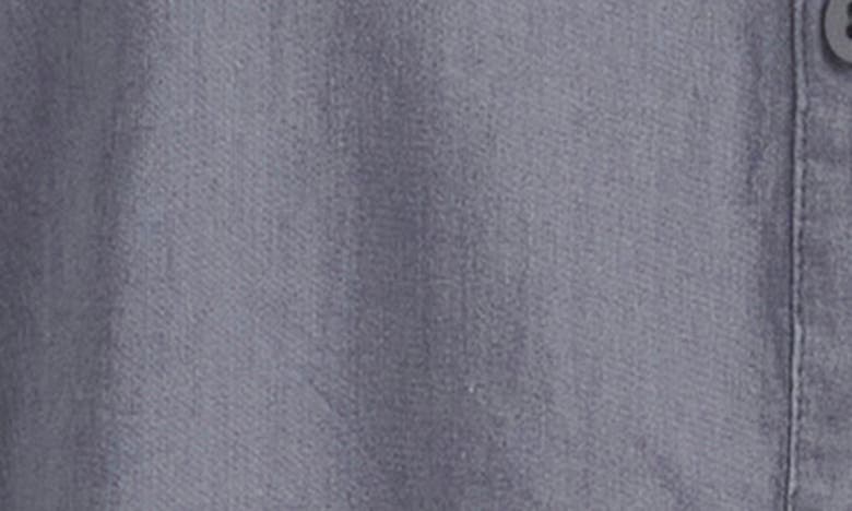 Splendid Paige High-low Cotton Blend Button-up Shirt In Ash Navy