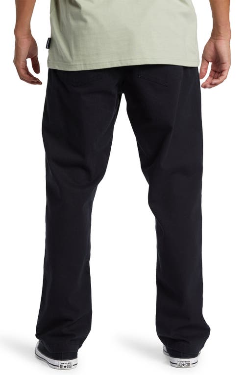Quiksilver Dna Beach Cotton Twill Pants In True Black