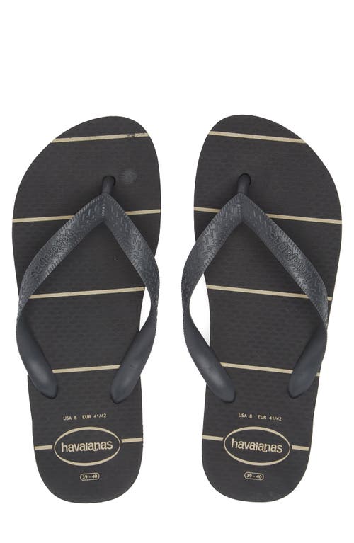 Shop Havaianas Top Flip Flop In Black