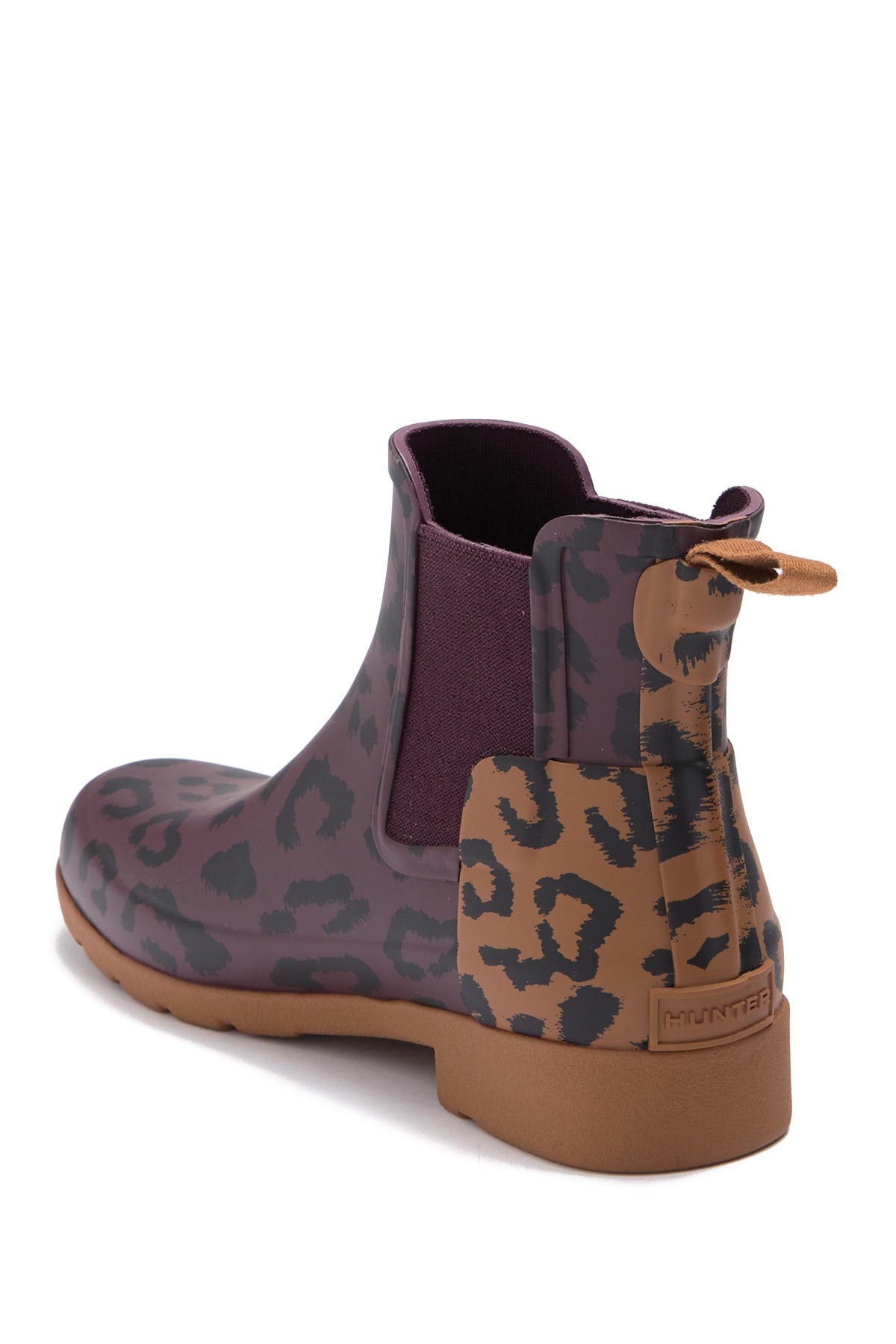 hunter leopard chelsea boot