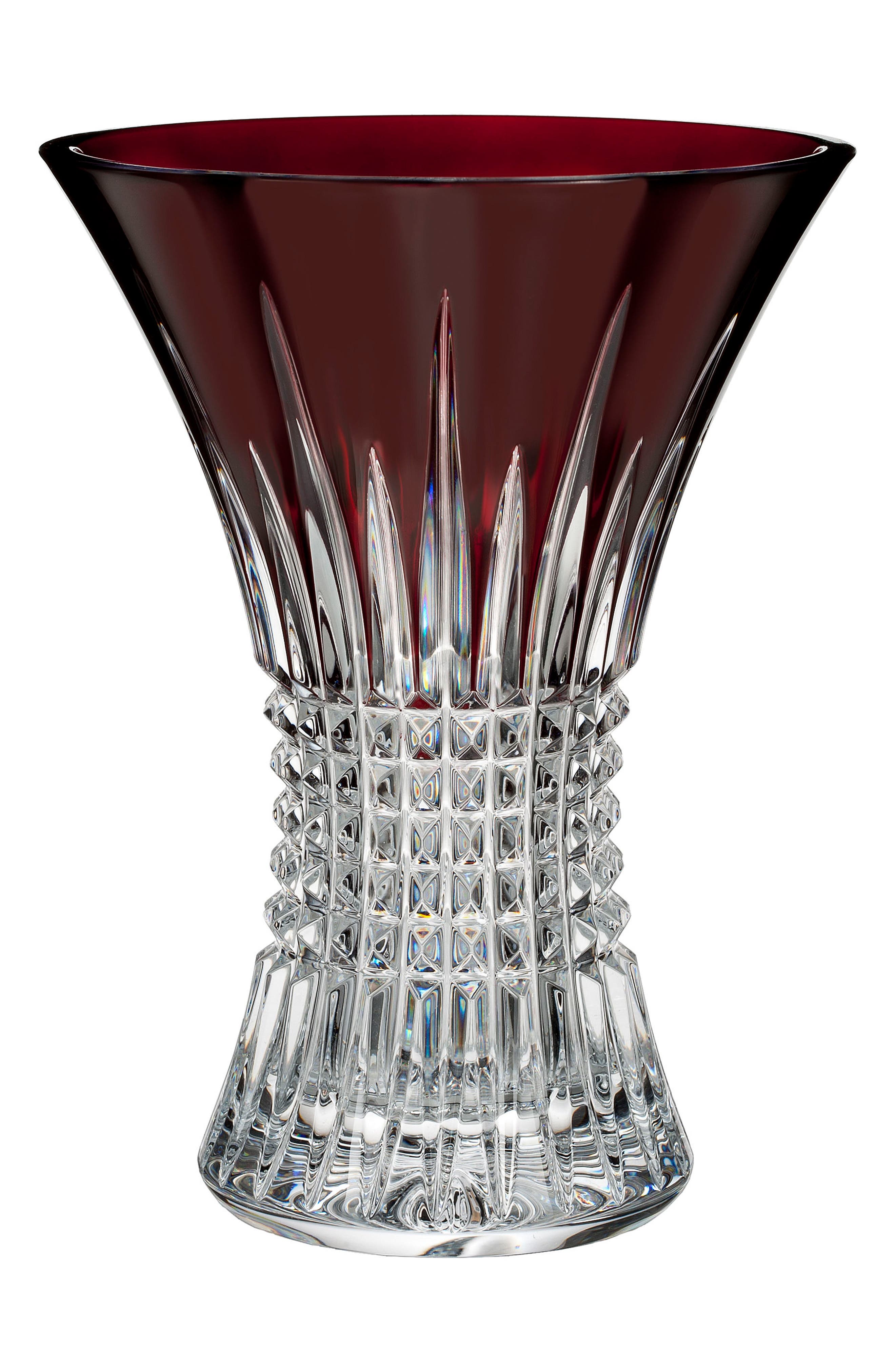 Waterford Lismore Diamond Red Lead Crystal Vase Nordstrom