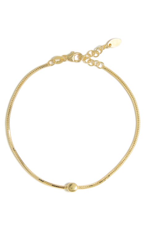 Circle Herringbone Chain Bracelet