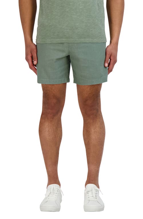 Goodlife Essential Slim Fit Linen & Cotton Shorts in Laurel Wreath