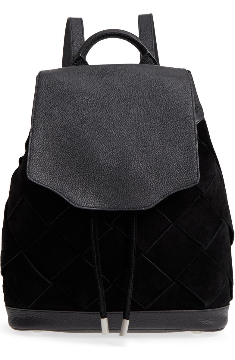 rag & bone Pilot Suede & Leather Backpack, Main, color, 