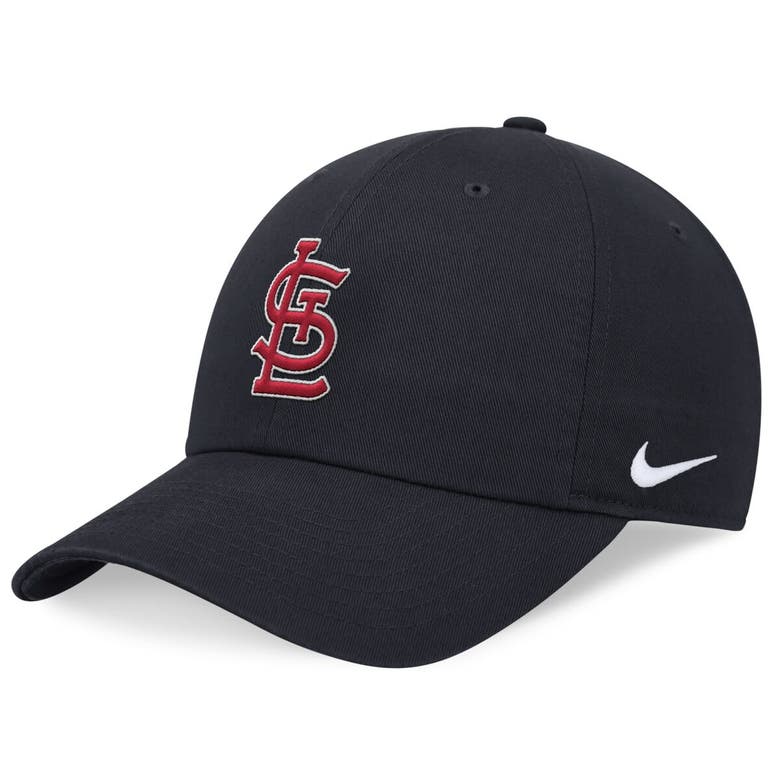 Nike Navy St. Louis Cardinals Evergreen Club Adjustable Hat In Blue