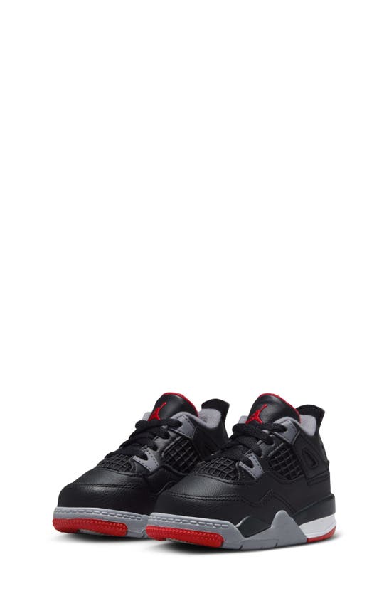 Jordan Air 4 Retro Mid Top Sneaker In Black/ Red/ Grey/ White