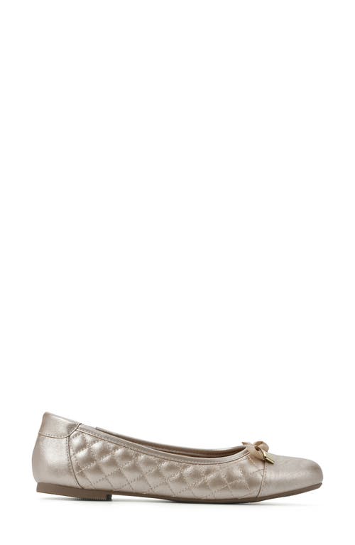 Shop White Mountain Footwear Seaglass Quilted Ballet Flat In Gold/metallic