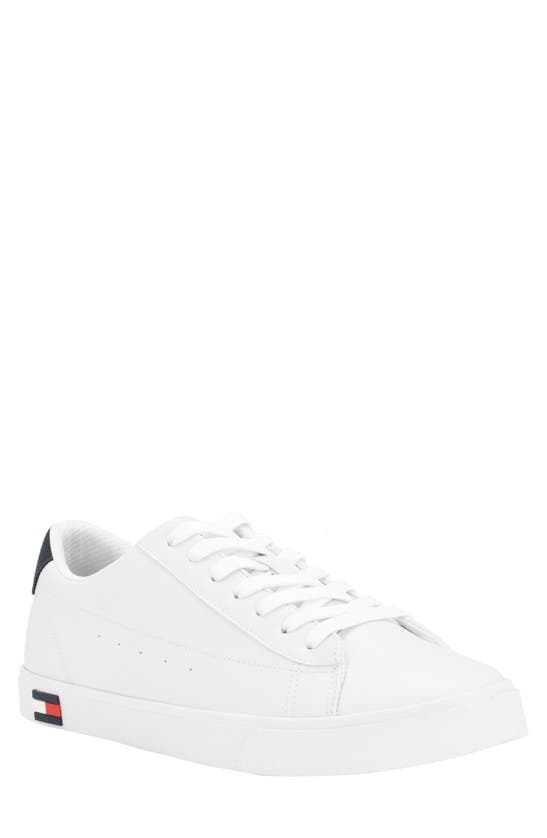 Tommy Hilfiger Men's Risher Low Top Lace Up Sneakers Men's Shoes In Whi01 - White