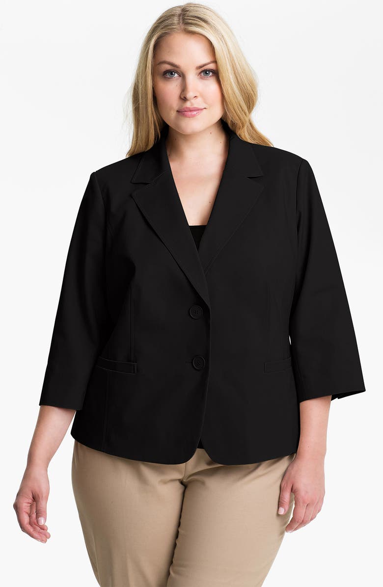 Sejour Stretch Cotton Jacket (Plus Size) | Nordstrom