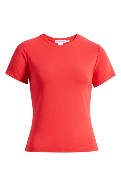 Shop Good American Stretch Cotton Baby Tee In Grenadine