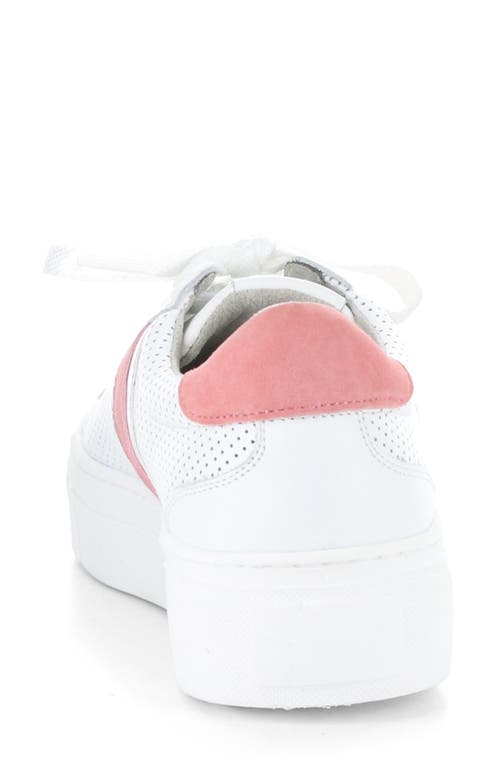 Shop Bos. & Co. Monic Platform Sneaker In White/salmon/silver