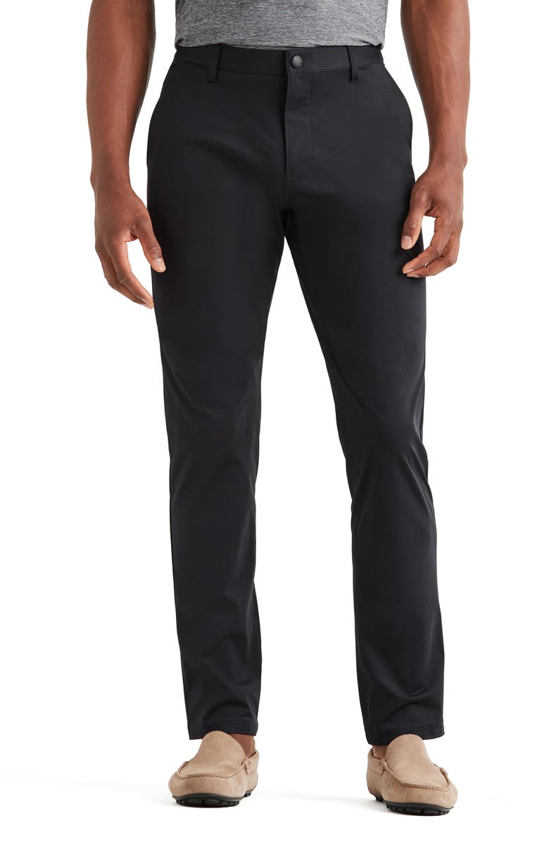 RHONE Flat Front Commuter Pants, Main, color, BLACK