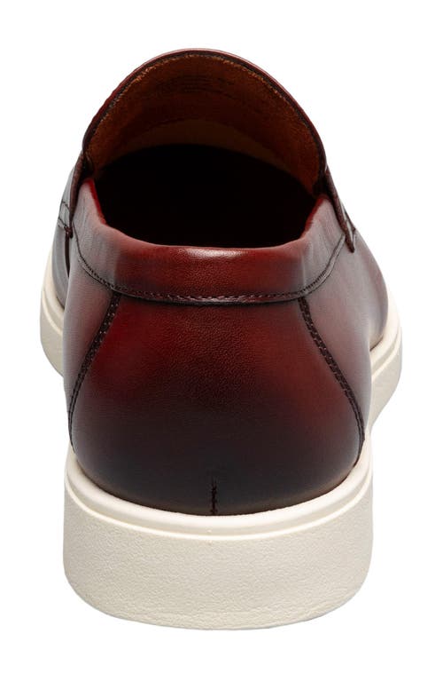 Shop Stacy Adams Spencer Penny Loafer In Burgundy