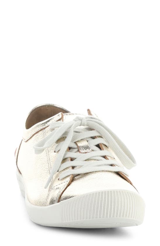 Softinos By Fly London Isla Sneaker In Champagne Lamina