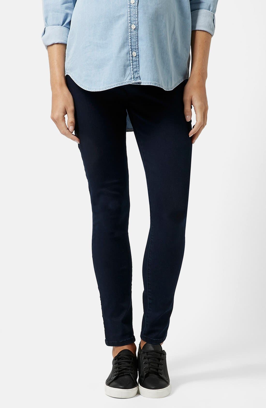 Moto 'Joni' Maternity Skinny Jeans (Navy) (Regular & Short