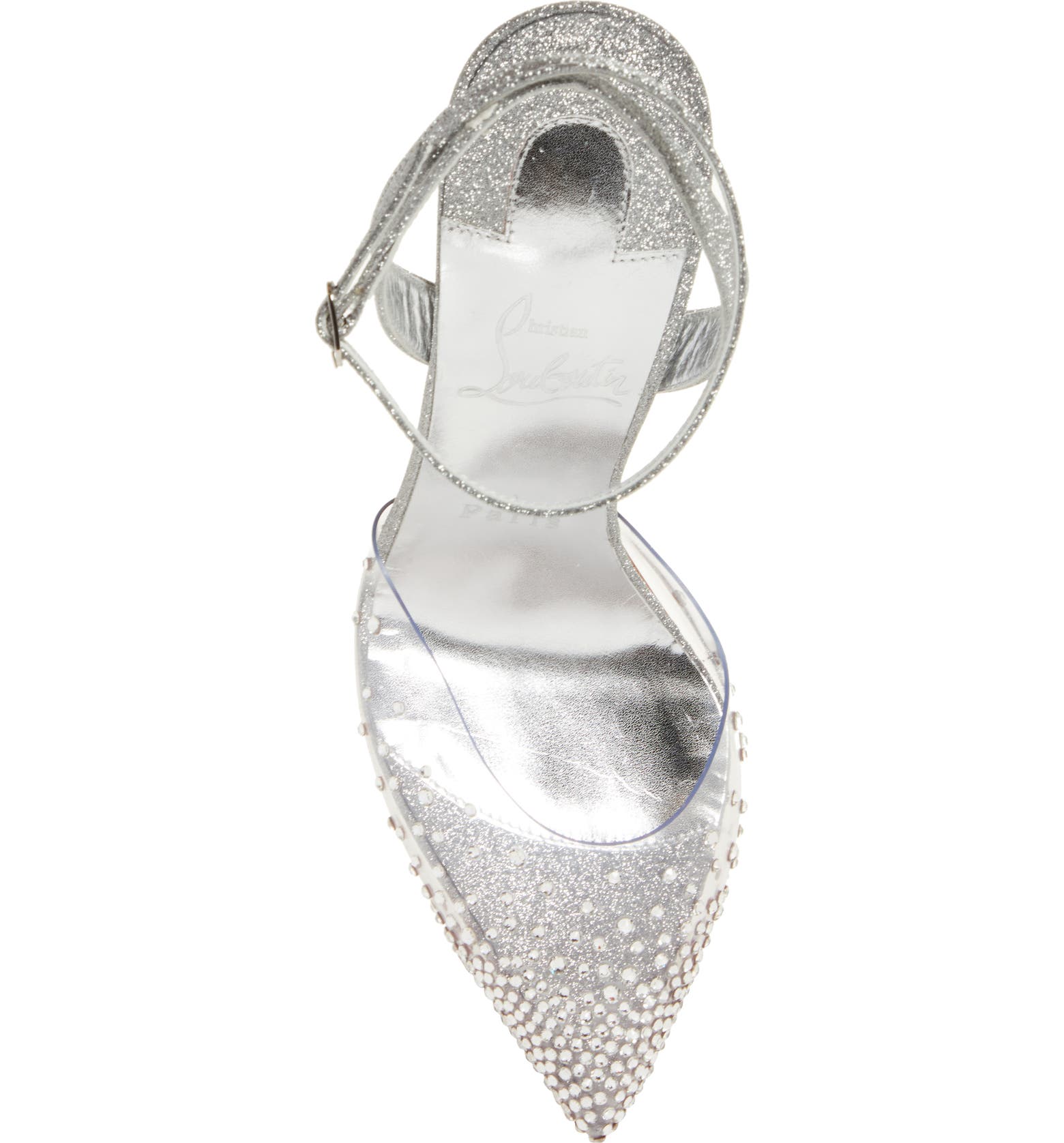 Christian Louboutin Spikaqueen Crystal Ankle Strap Pump (Women) | Nordstrom