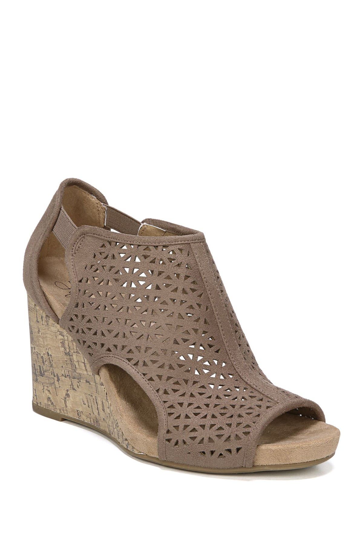 perforated wedge sandal