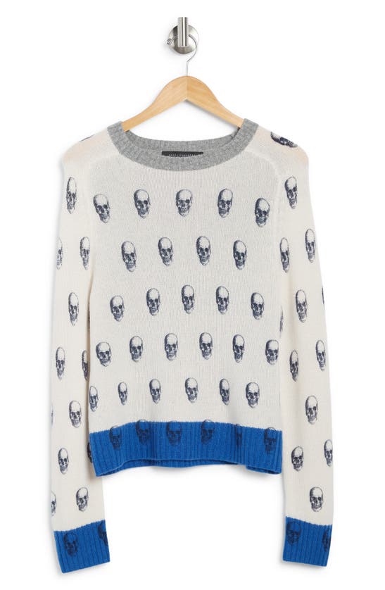 Skull Cashmere Marla Cashmere Crew Sweater In Alabaster/ Multi | ModeSens