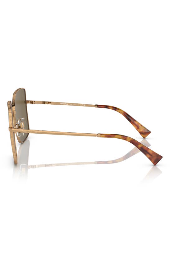 Shop Miu Miu 60mm Square Sunglasses In Antique Copper